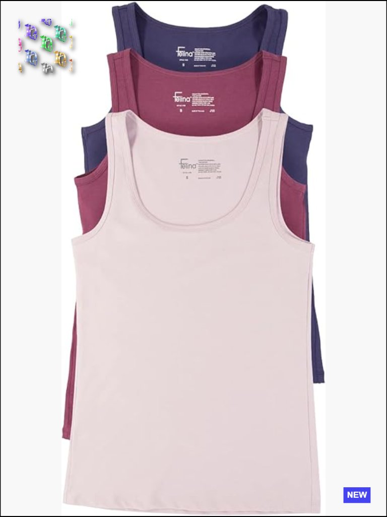 Seamless Stretch Layering Womens Tank Top 3-Pack Soft Modal Fabric